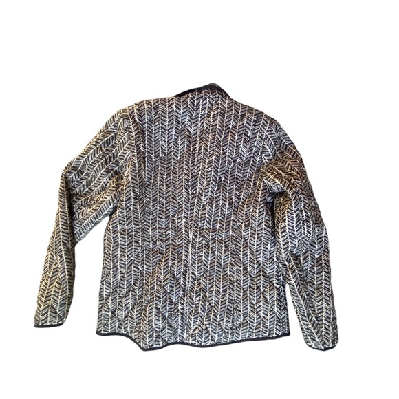 Women’s Herringbone Lands’  End Primaloft Lightweight Winter Jacket Coat Large - Picture 2 of 4